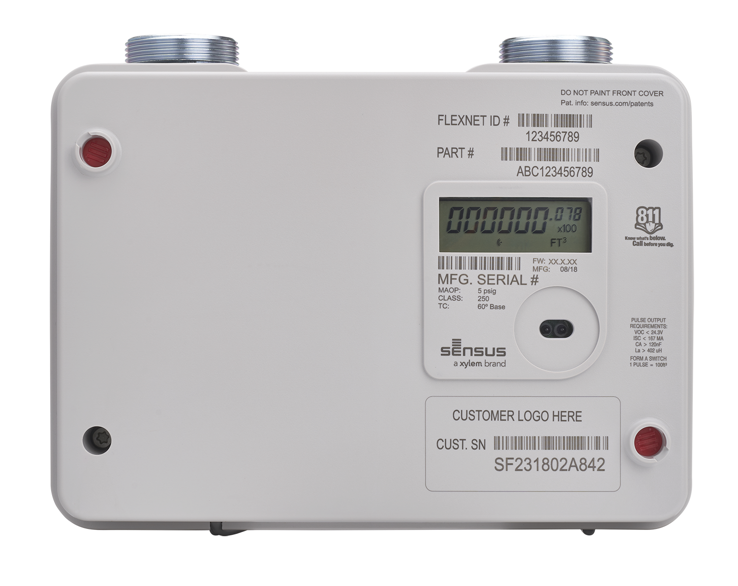 Sensus Sonix IQ with FlexNet Radio - Residential Gas Meters